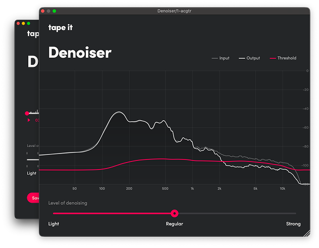 Screenshot of the Denoiser app and plugin bundle